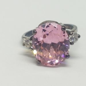 Pink CZ Sterling Ring